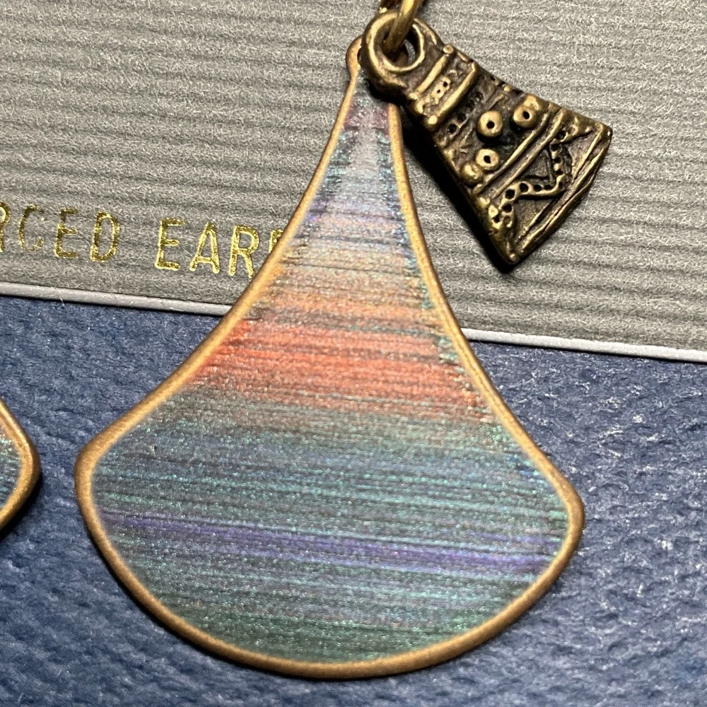 Cathy and Marsha for Catherine Stein Dangle Earrings Art Deco Bohemian Flair - Picture 7 of 9